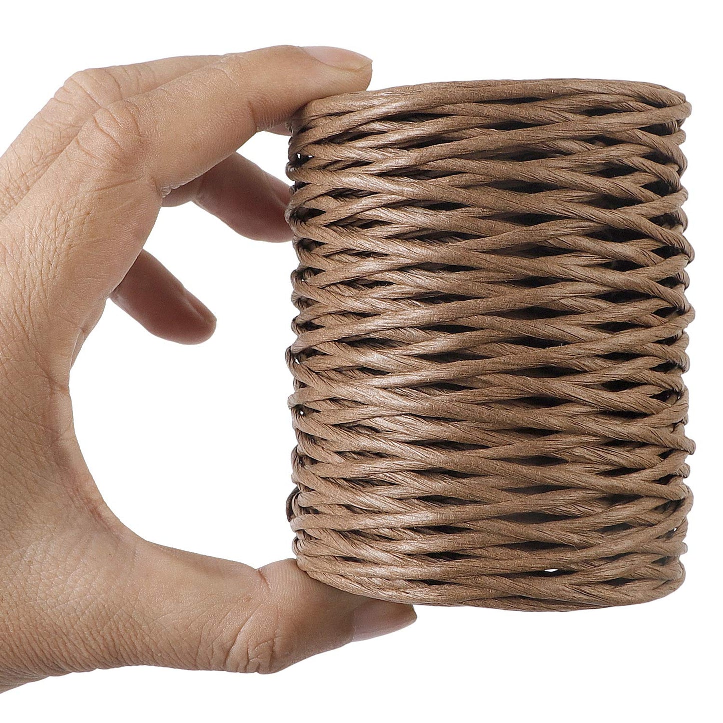 ZOENHOU 2 Rolls 328 Ft Floral Wire, 2mm 14 Gauge Rustic Paper Wrapped Floral Bind Wire for Flower Bouquets, Artificial Flower Making, DIY Projects, Brown