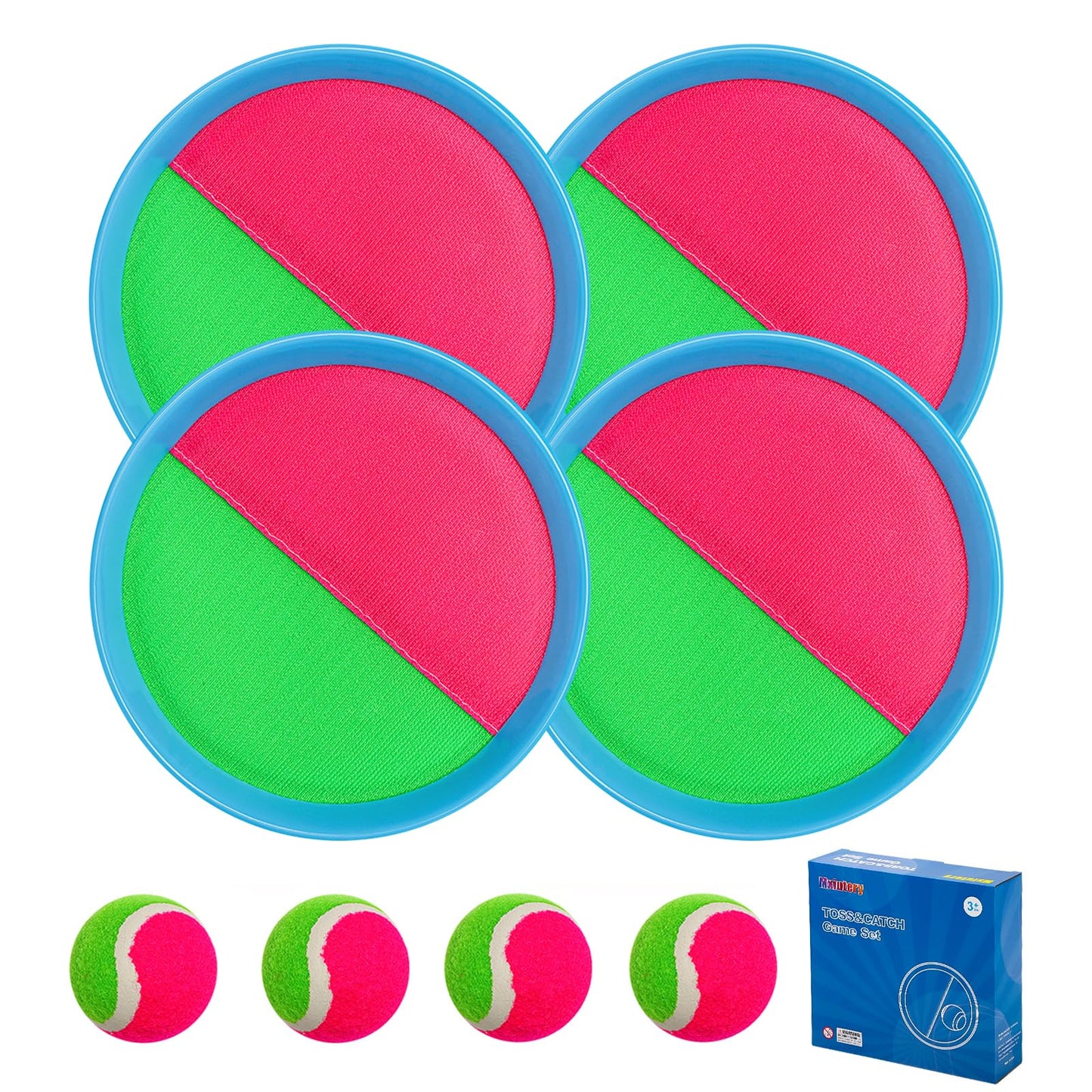 Mxiutery Toss and Catch Ball Game Toys for Kids Ages 4-8, Catch Paddle Toss-Upgraded Version Ball Sports Games for Boys Girls Christmas Birthday Gifts