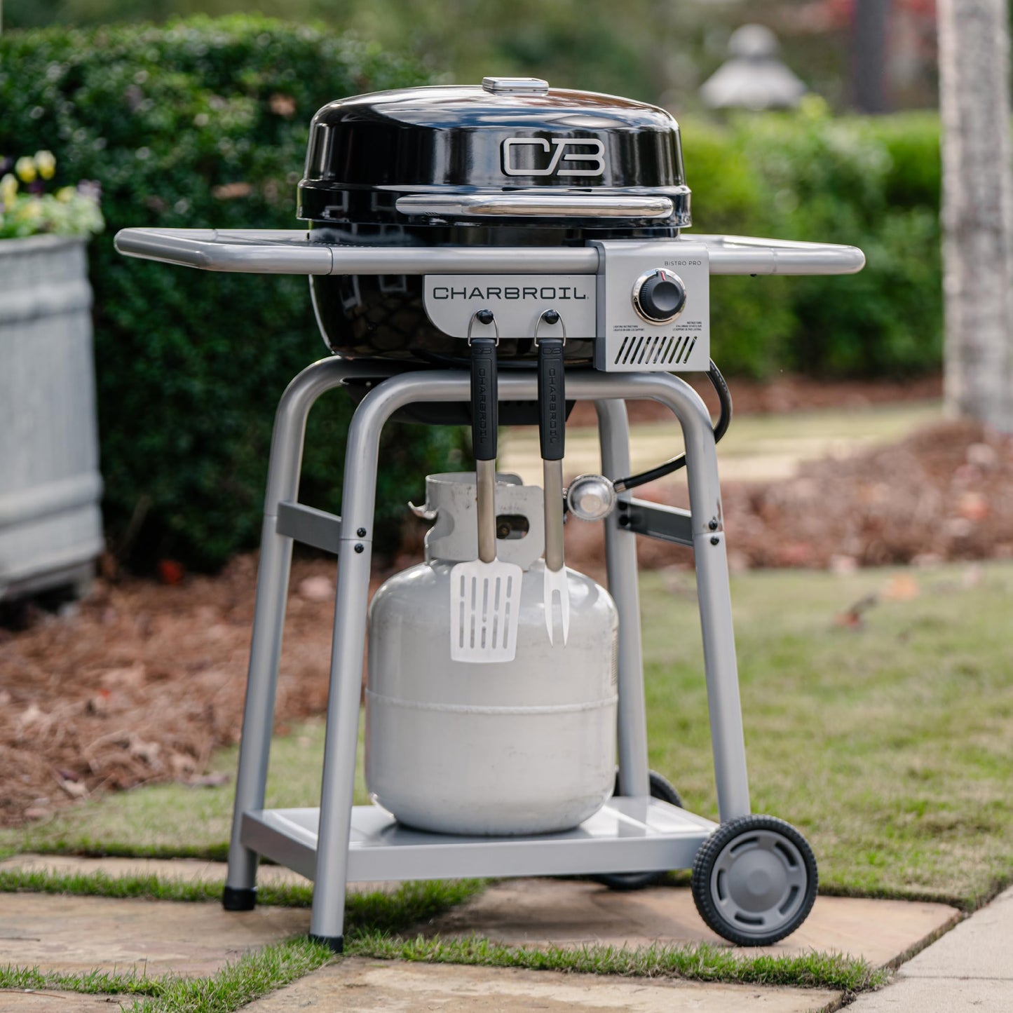 Charbroil Bistro Pro Gas Grill for Small Spaces and Patios, Black - 25302161