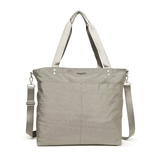Large Carryall Tote Bag for Women - Lightweight Nylon Zipper Top Weekender Travel Beach Bag Personal Item w/Luggage Sleeve