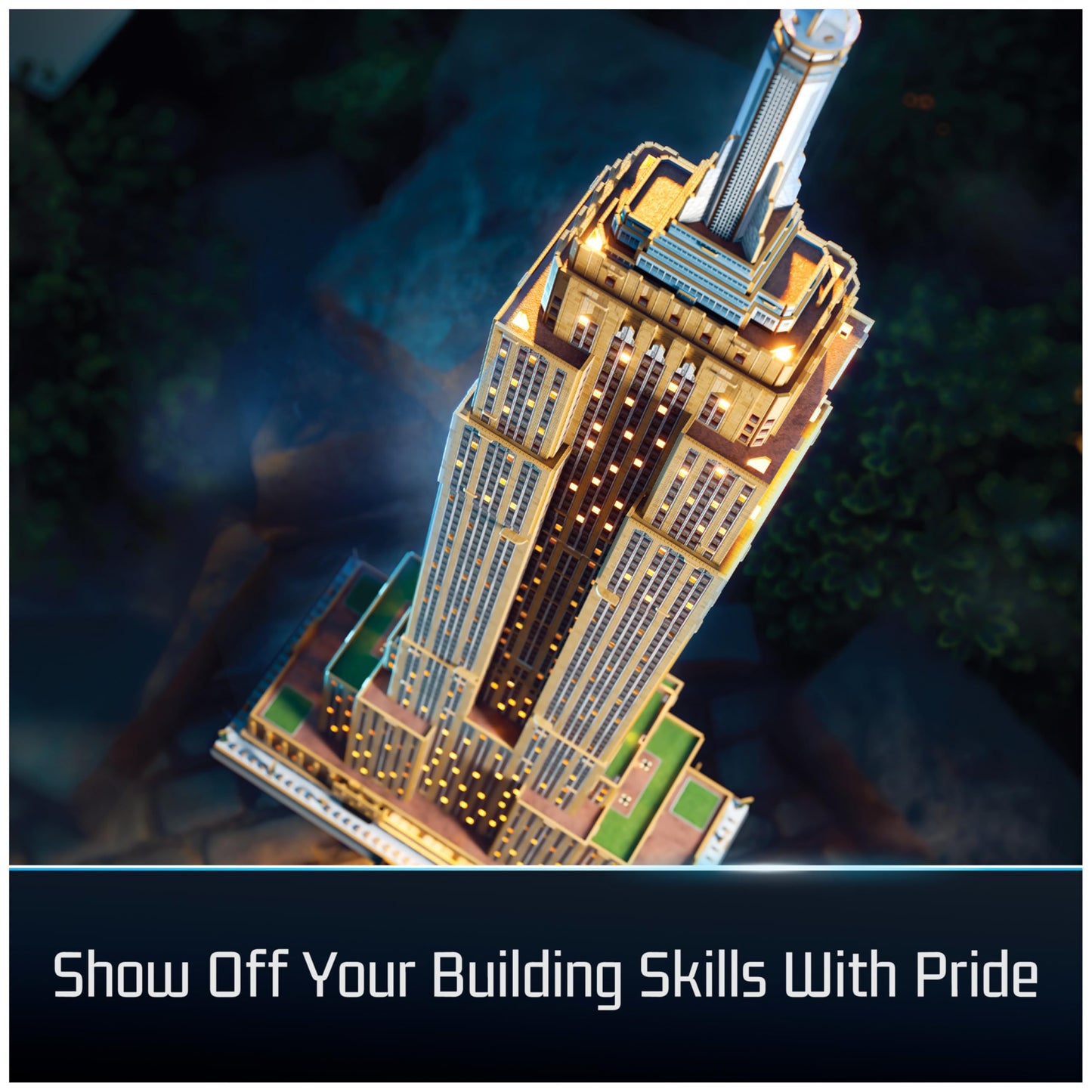 4D Build, Architect Series Empire State Building 3D Model Kit with LED Lights, Desk Décor, Adult Puzzles, Building Toys, 3D Puzzles for Adults & Teens, 479 Pieces, for Ages 12 & Up