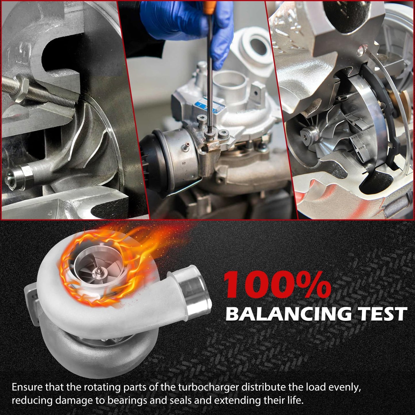 Autodevil Universal Turbo Turbocharger Compatible with GT45 T4, Turbo Charger Kit 0.66 A/R 600+HP Boost for 4.0L-6.0L Engine with Flange