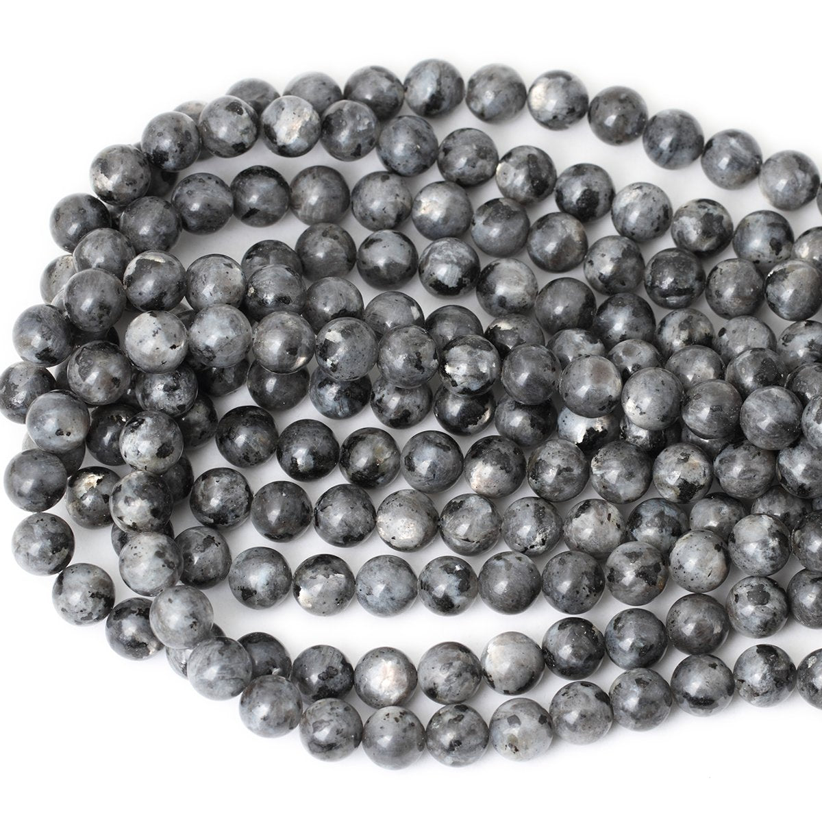 CHEAVIAN 35PCS 10mm Natural Black Labradorite Gemstone Round Loose Beads Crystal Energy Stone for DIY Jewelry Making 1 Strand 15"