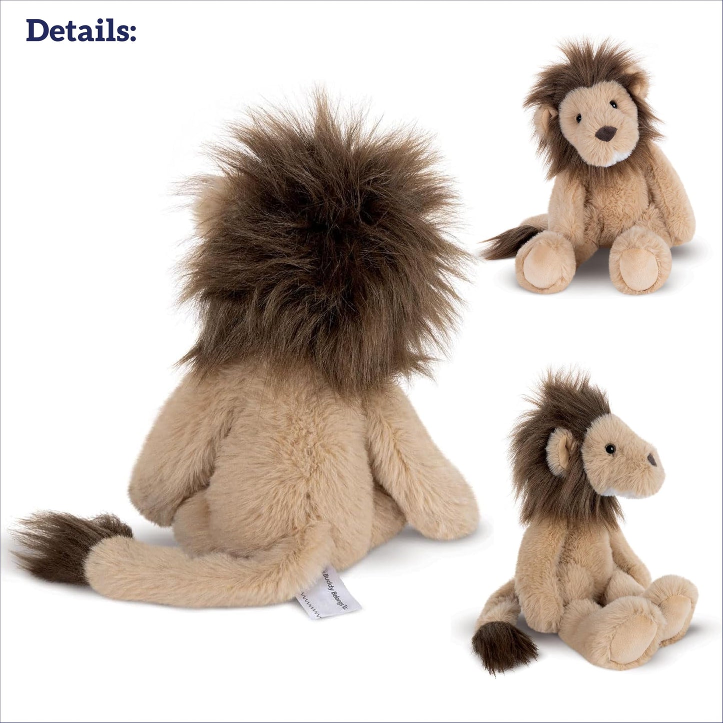 Vermont Teddy Bear Plush Cute Stuffed Animal – Soft Small Lion Plush Teddy Bear Toy for Kids, Girls, Boys & Baby Gifts – Designed in USA, Eco-Friendly Stitch Stuffed Animal with Bear Hospital Care