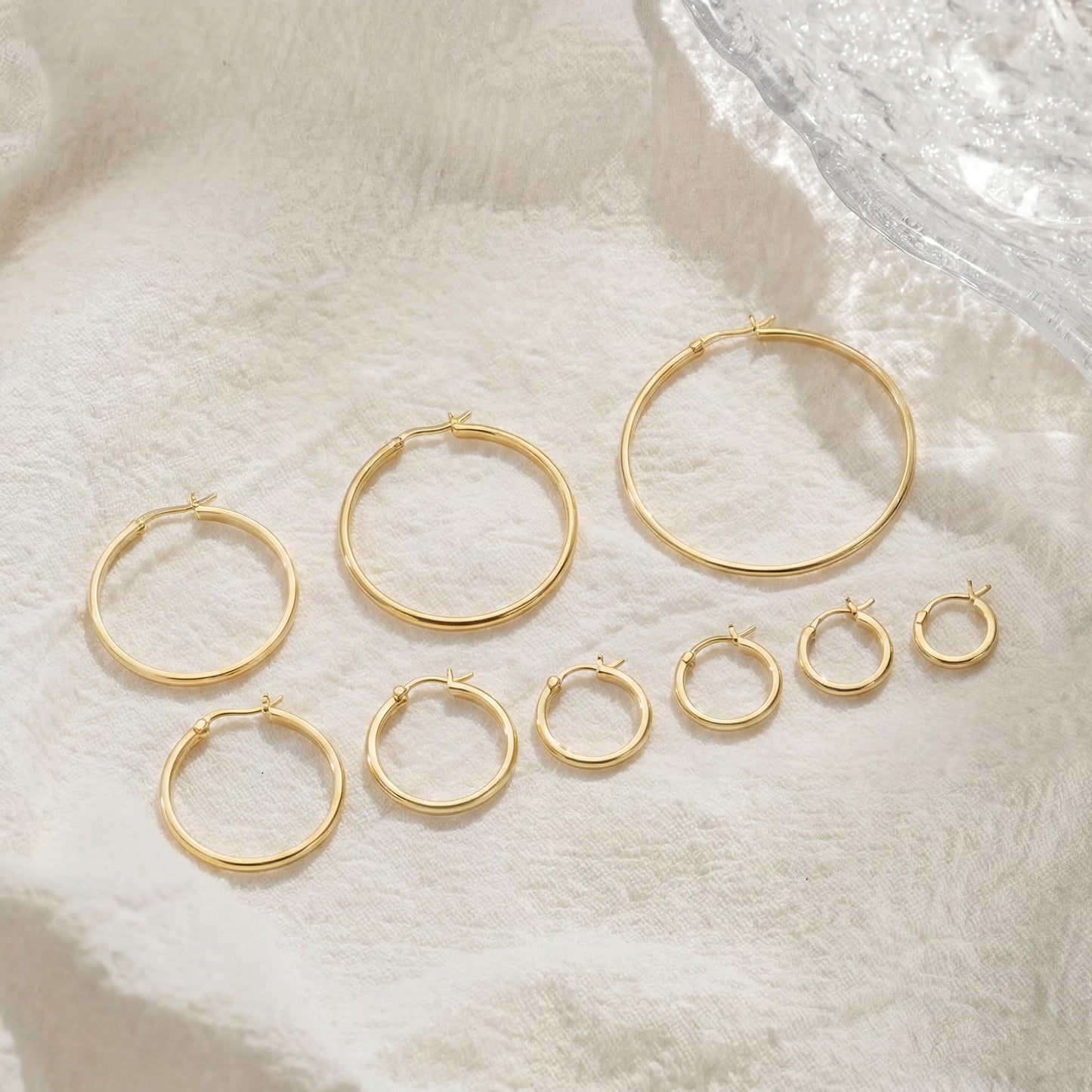 Gold Hoop Earrings for Women Gold Earrings for Women 14K Gold Hoop Earring for Womens Hoops Earring Soft Curves and Strong Charm Womens Hoops Earring 30 MM