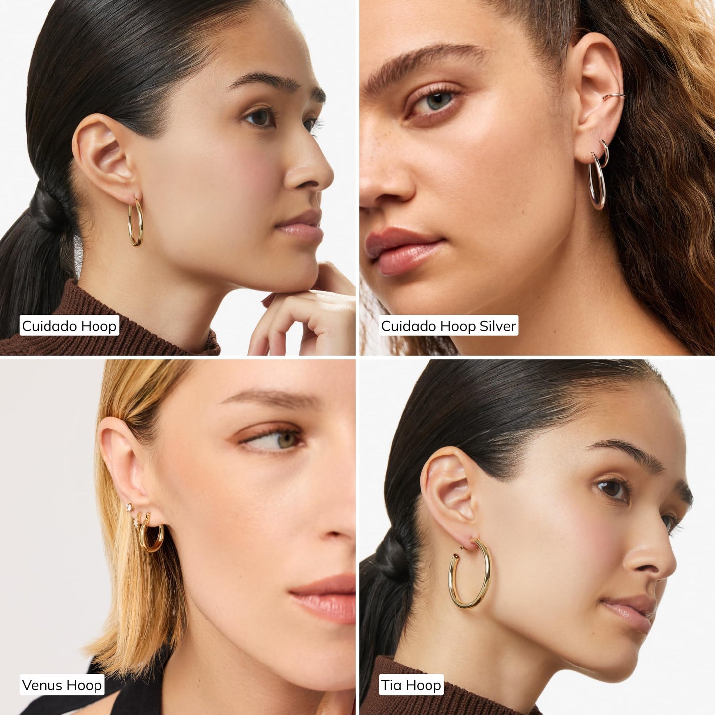 Ana Luisa Jewelry Hoop Earrings for Women - Trendy 14K Gold Plated and Silver Rhodium Plated Hoops - Chunky, Thin, Dome, Drop and Safety Pin Assorted Styles - Hypoallergenic, Tarnish-Free