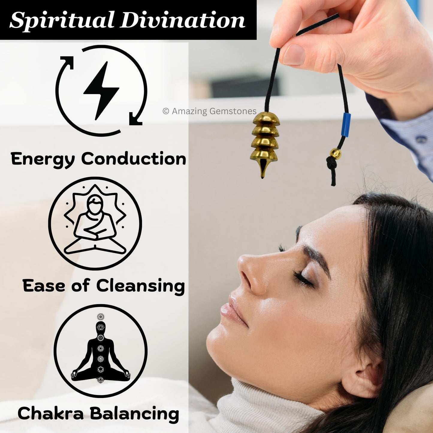 Amazing Gemstone Healing Metal Pendulums for Divination, Gold Osiris Steel Copper Pendulum High Energy Pendulo de Bronce Pendulos de Mesa MP23