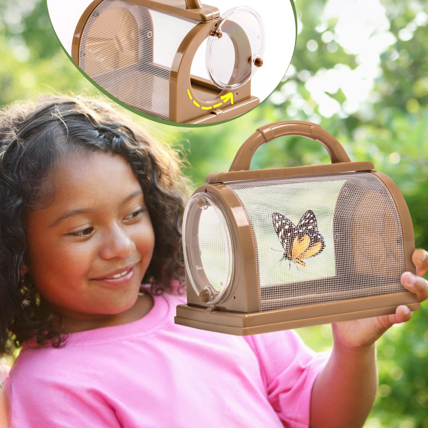 ROBOTIME Explorer Kit & Bug Catcher Kit for Kids, 12PCS Bug Catching Kit, Outdoor Bug Collection with Kids Binoculars, Butterfly Net, Insect Box, Magnifying Glass and Compass Watch for Toddlers 3-12