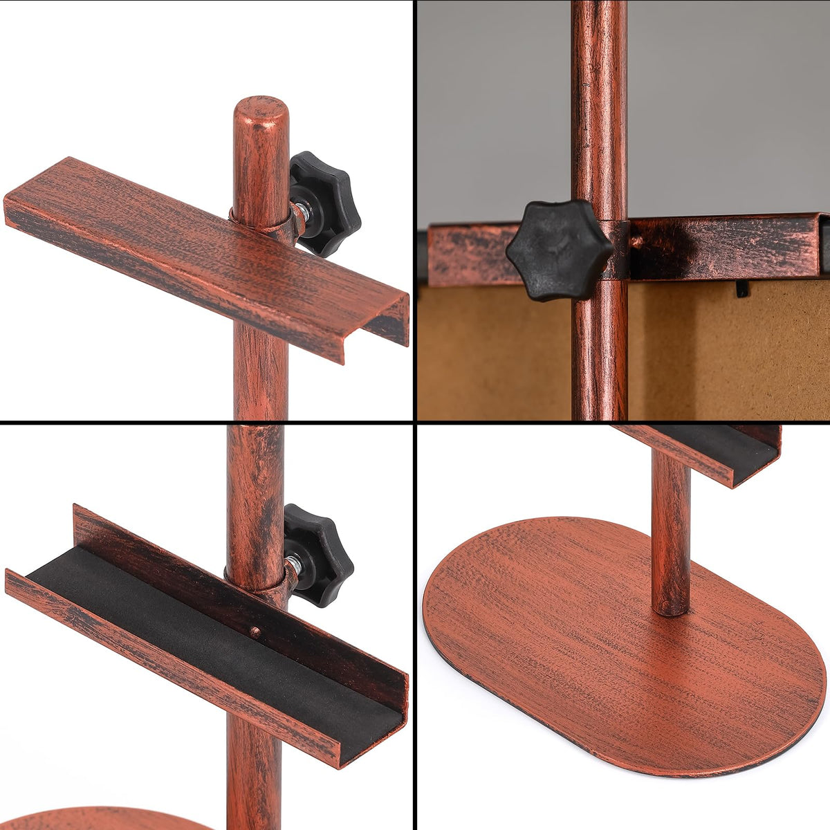 Adjustable Easel Stands for Display, Tabletop Easel Stand for Picture Frames up to 28", Antique Heavy Duty Sign Stand for Art Paintings Photos, Picture Easel with Base for Home Office Galleries