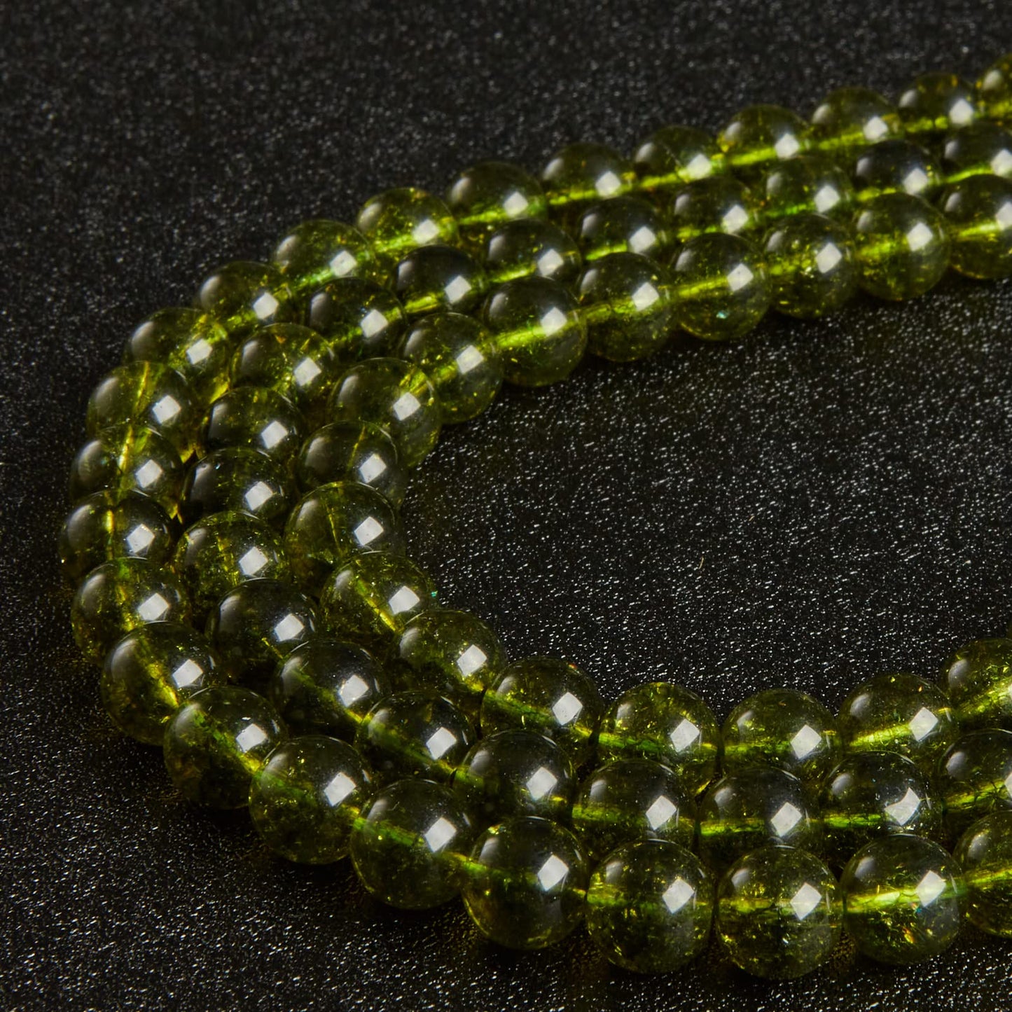 60pcs 6mm Peridot Beads Natural Gemstone Beads Round Loose Beads for Jewelry Making