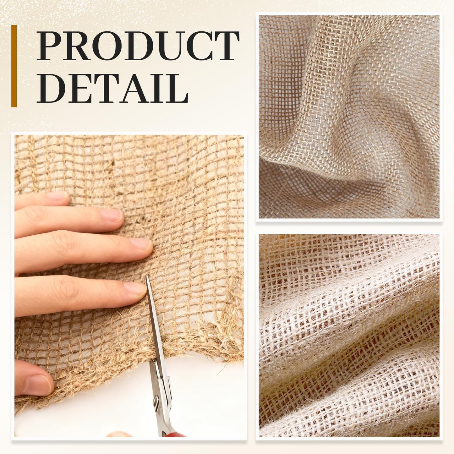 Himake 40" x 40 feet Burlap Fabric Roll, Burlap Tree Wrap, Natural Jute Garden Fabric for Outdoor Plant Cover, Weed Barrier Cloth, Landscaping, DIY Crafts, Gardening & Rustic Christmas Party Decor