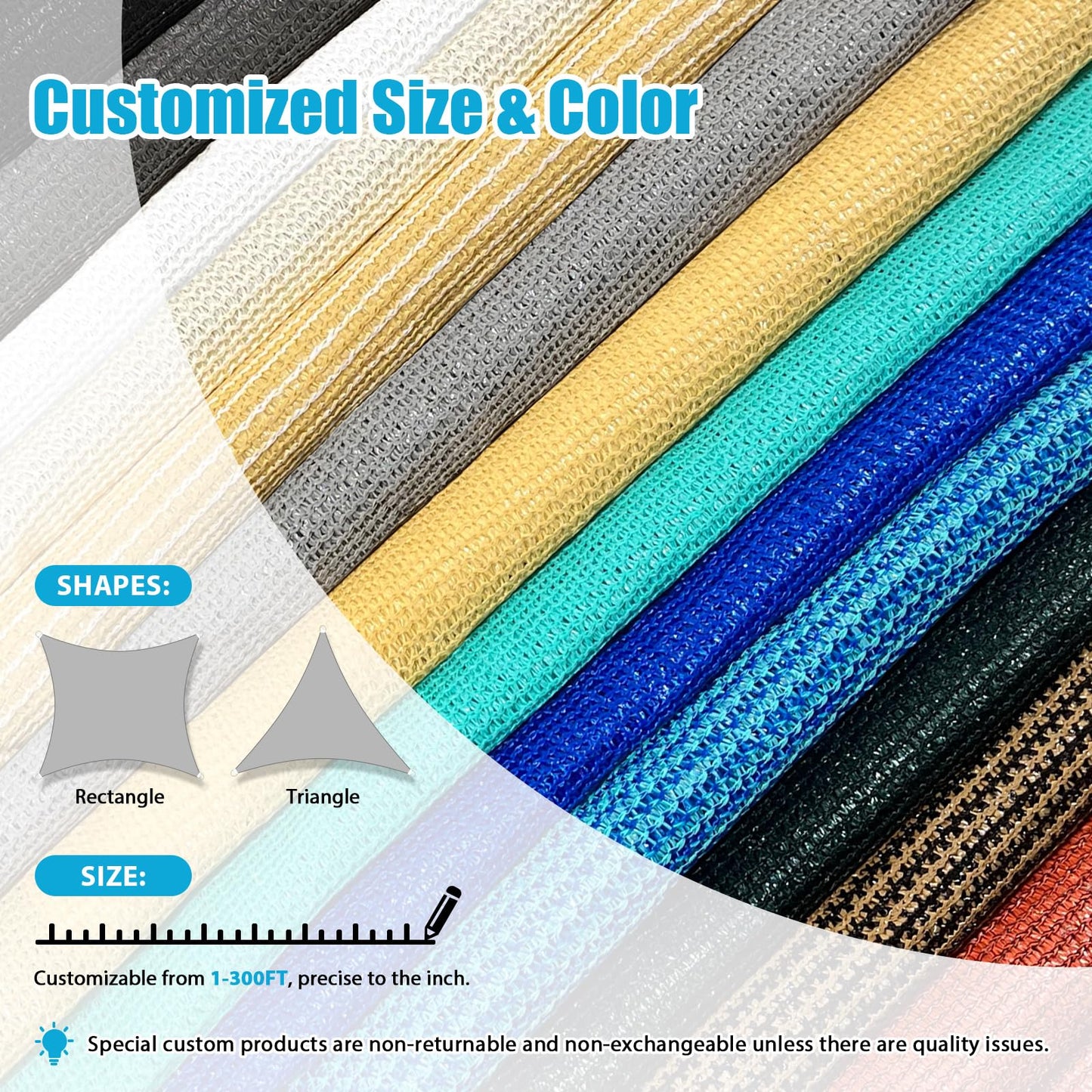 Amagenix Sun Shade Sail 16'X20' Curved Edge Outdoor Shade Canopy Light Grey Breathable 95% UV Block Shade Cloth for Patio Garden Backyard (We Make Custom Size)