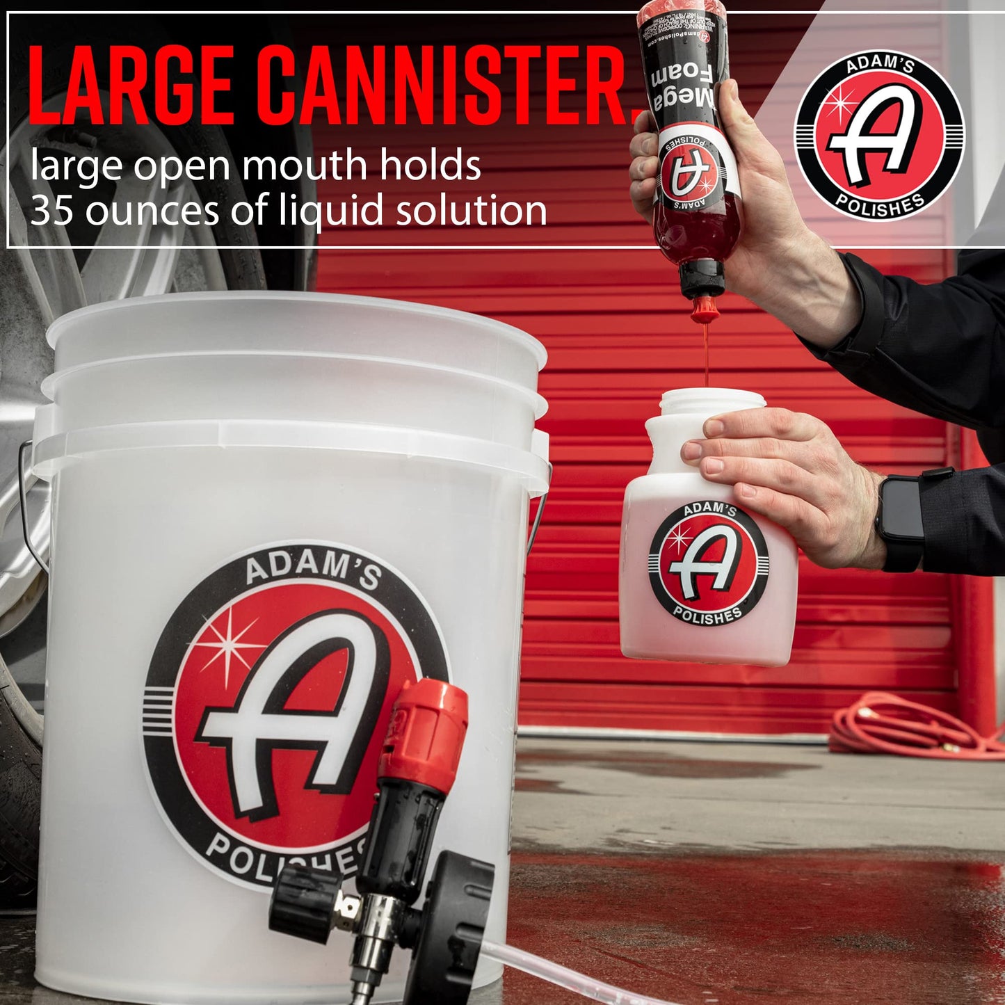 Adam's Polishes Premium Foam Cannon - Custom Snow Foam Cannon Soap Sprayer for Car Wash | Sprayer Cannister for Pressure Washer