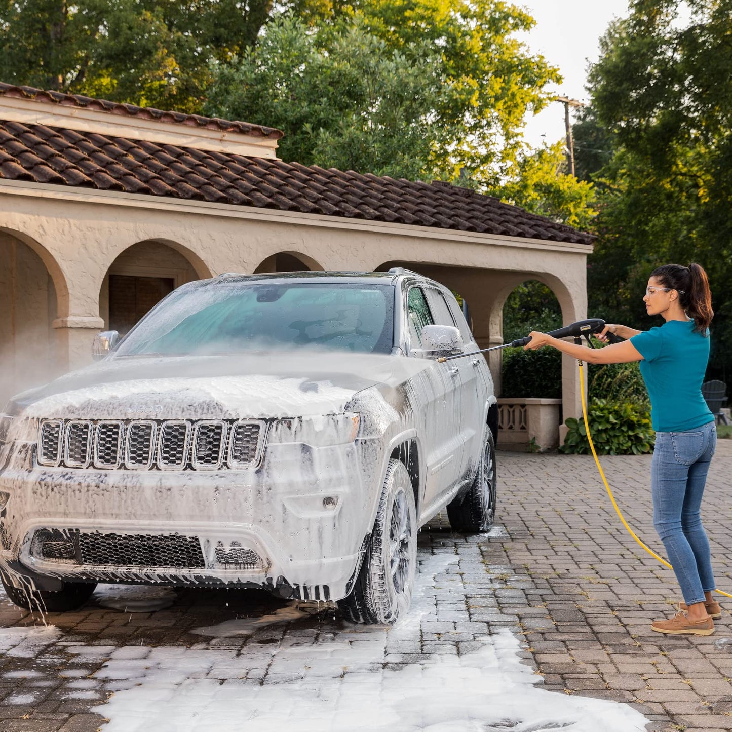 Karcher K1800PS 1800 PSI 1.2 GPM TruPressure Electric Pressure Washer & Universal 15" Pressure Washer Surface Cleaner Attachment