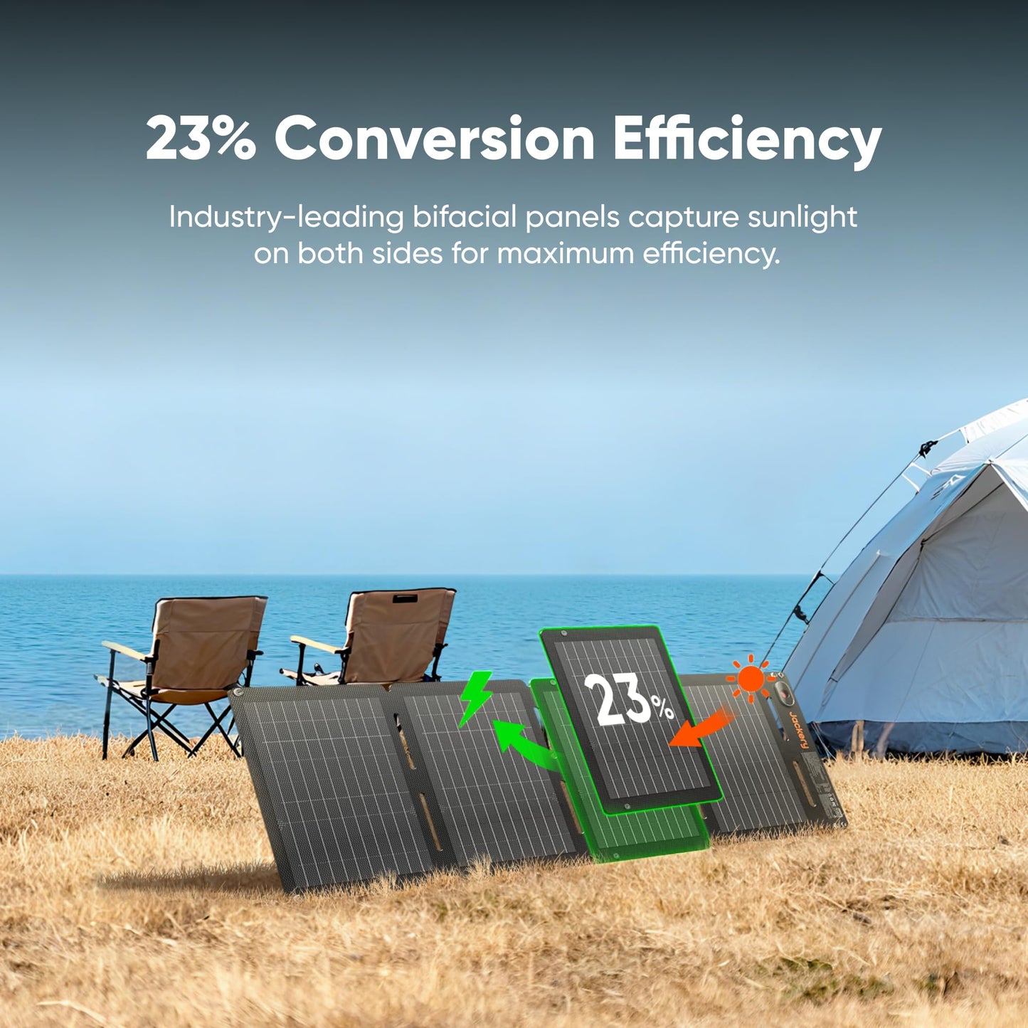 Jackery Solar Generator 300, 293Wh Power Station with 40W Solar Panel, 300W Pure Sine Wave AC Outlet for RV Outdoors Camping Travel Blackout