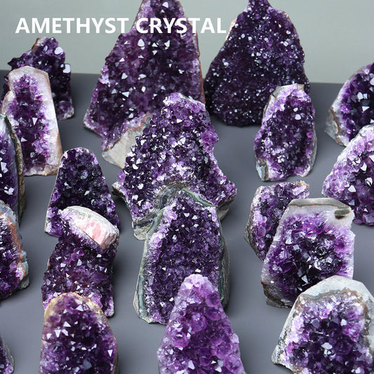 HIBCIGA Amethyst Cluster Crystal Quartz Amethyst Rock Raw Stone Purple Crystals Amethyst Geode Healing Crystals 10-11LB