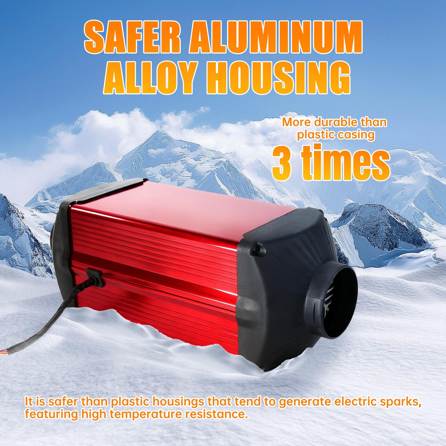 Diesel Heater 12V, 5KW Diesel Heaters with Thermostat, Dual Brushless Diesel Heater 10L/2.6Gal Fuel Tank, Diesel Parking Heater for Rvs, Trucks, Campers