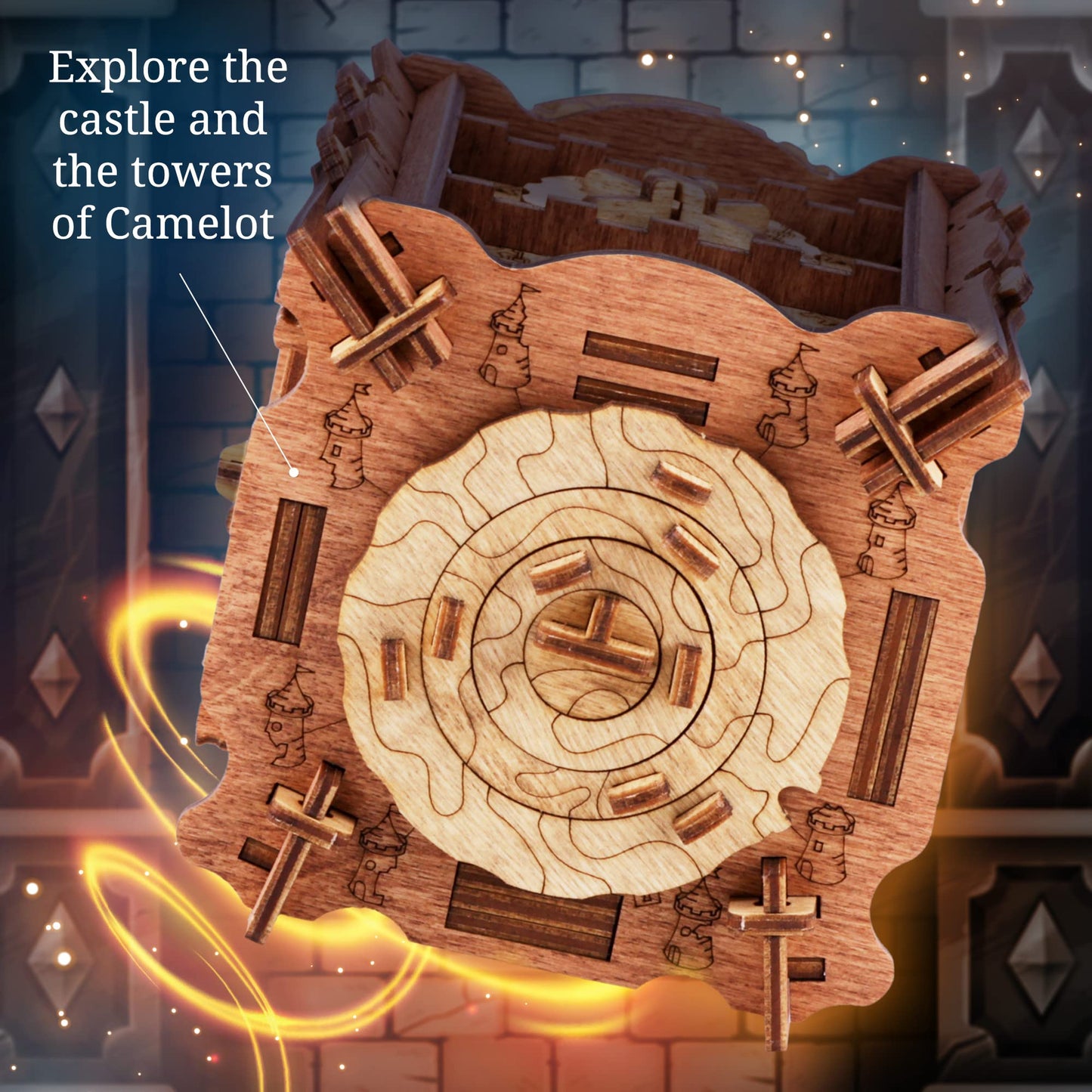 iDventure Cluebox The Trial of Camelot | Escape Room Puzzle Box | Challenging 3D Puzzle | Brain Teaser for Adults | Unique Gift Idea