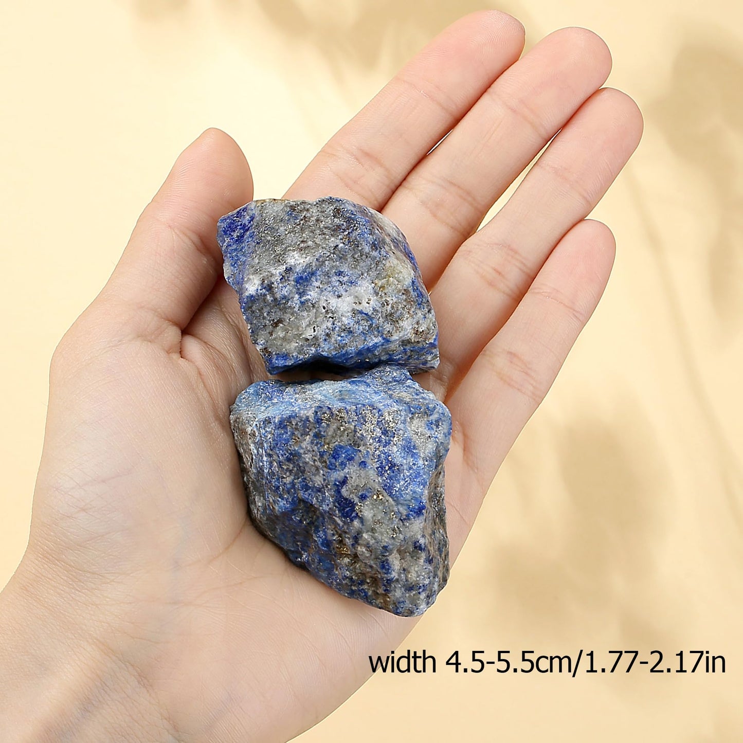 XIANNVXI Lapis Lazuli 1.8-2.2" Large Raw Crystals and Healing Stones Natural Rough Crystal Rocks for Decor Gifts Tumbling Cabbing Polishing Fountain Rocks 1PCS