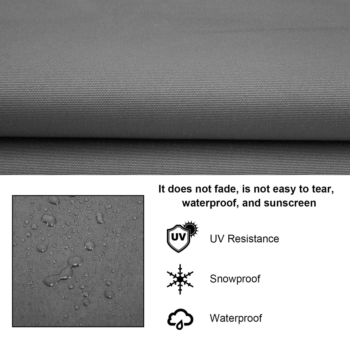 Porch Patio Swing Seat Cover Replacement,600D Thickened Oxford Waterproof Swing Replacement,Cushion Protection,Outdoors Covers Seater for Bench,Seats Swings 3-Seat Garden (Gray, 58.2x19.7x19.7 inch)