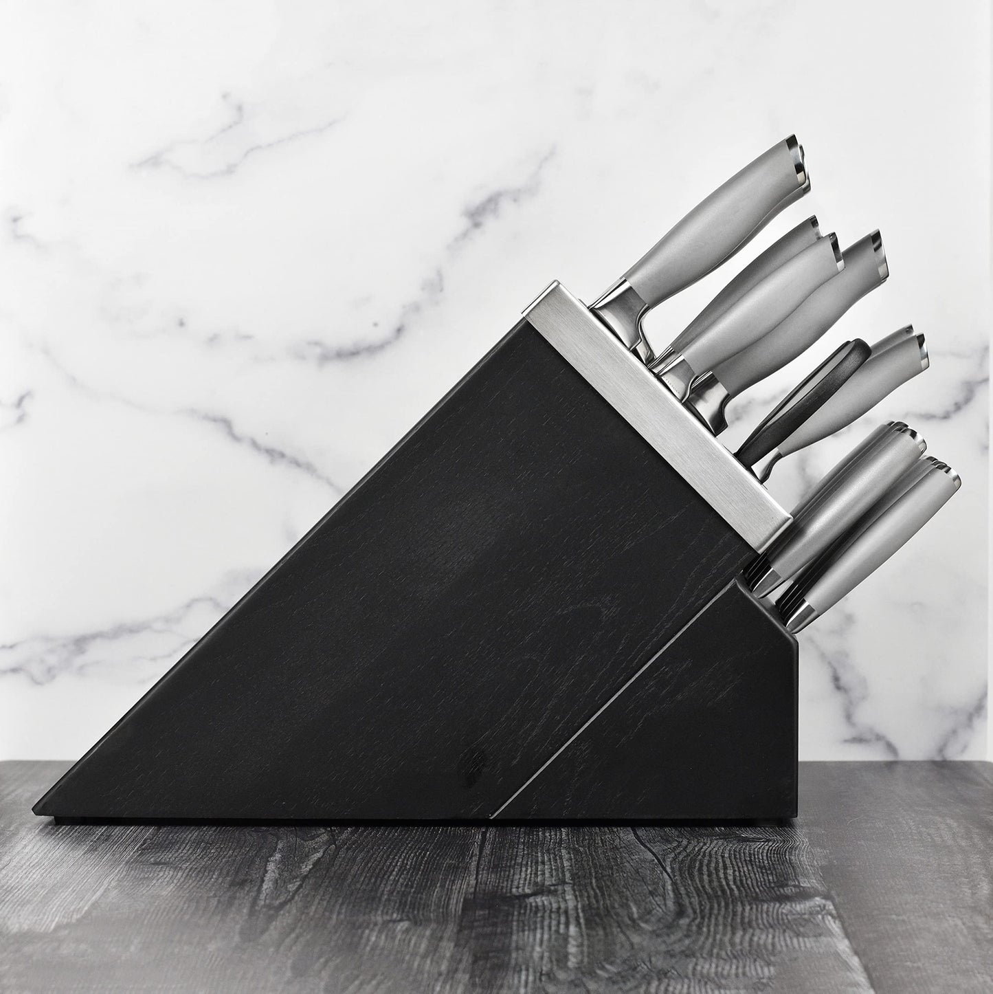 Henckels Forged Modernist 20 Piece Self Sharpening Knife Set - Black Knife Block