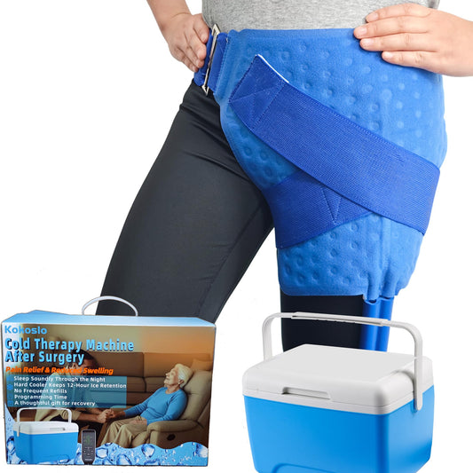 Cold Therapy Machine for Hip—Ice Machine for Hip After Surgery with Programmable Timer, Reduce Swelling After Hip Replacement, Fracture, or Trochanteric Pain, Cryotherapy Pain Relief, Compression Pad