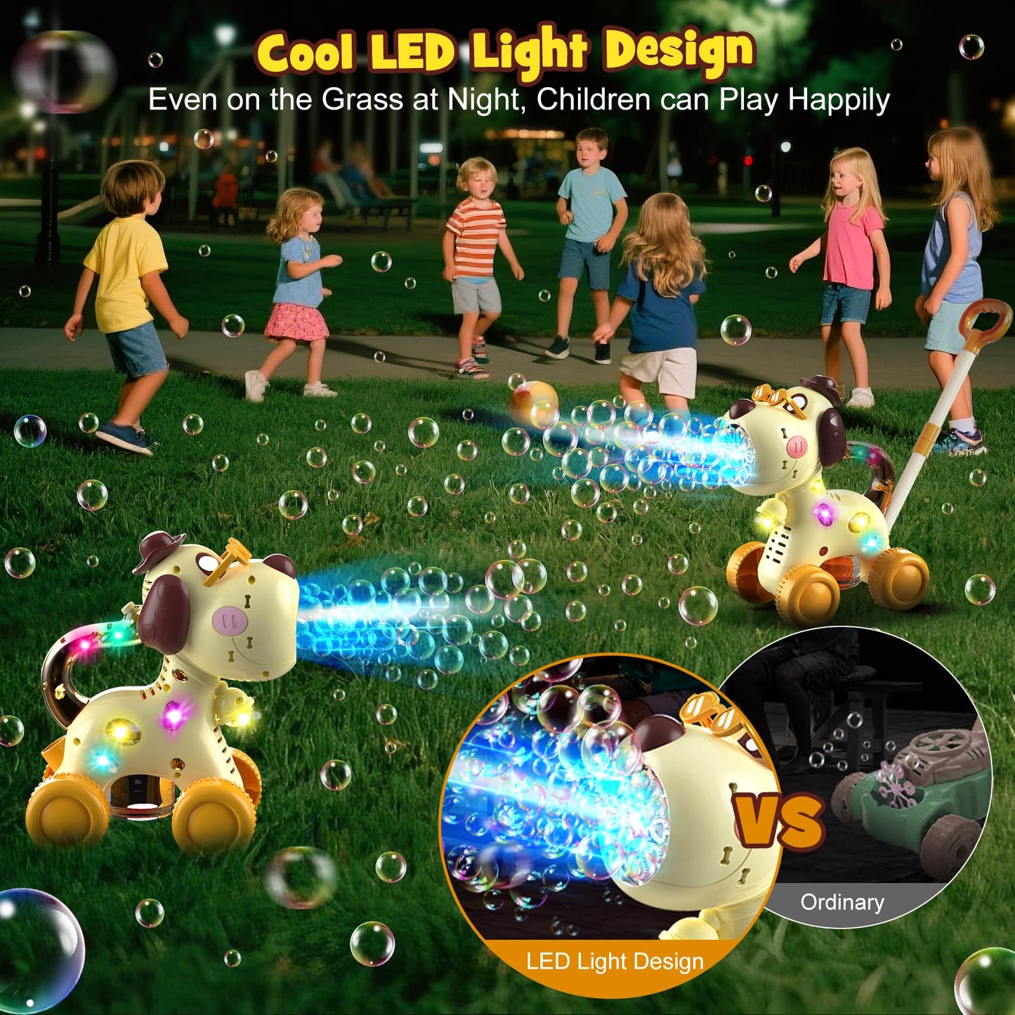 Nicmore Bubble Machine for Toddlers 1-3: Portable Dog Bubble Maker Blower Toys for 1-6 Year Old Boy Girl Kids Outdoor Toys for Easter Party Birthday
