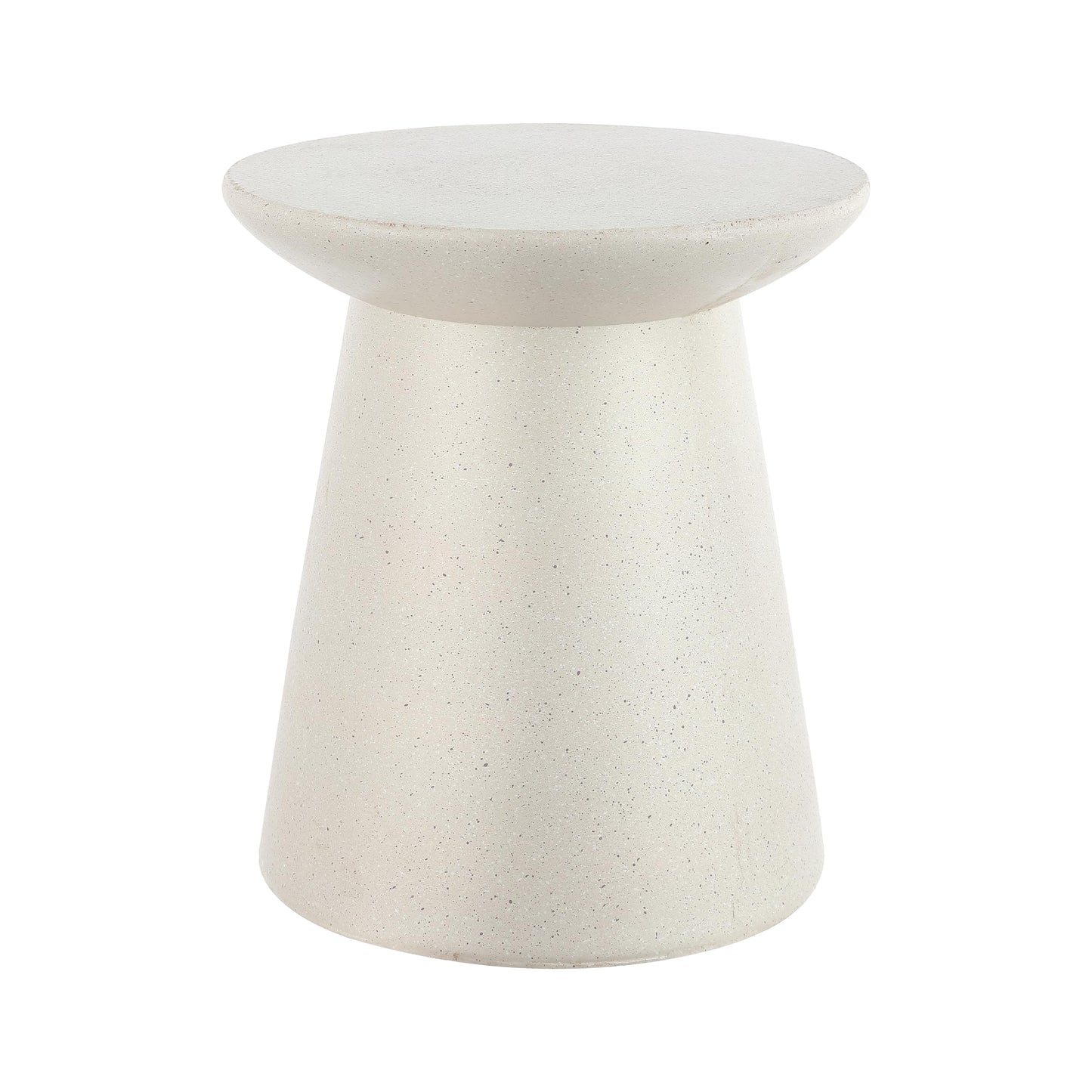 JONATHAN Y TBL1108D Hollie 18" Minimalist Modern Drum Indoor/Outdoor Accent Table Pedestal Contemporary, Mid-Century, Art Deco,Bohemian, Patio, Garden, Bathroom, Living Room, Cream Terrazzo Finish