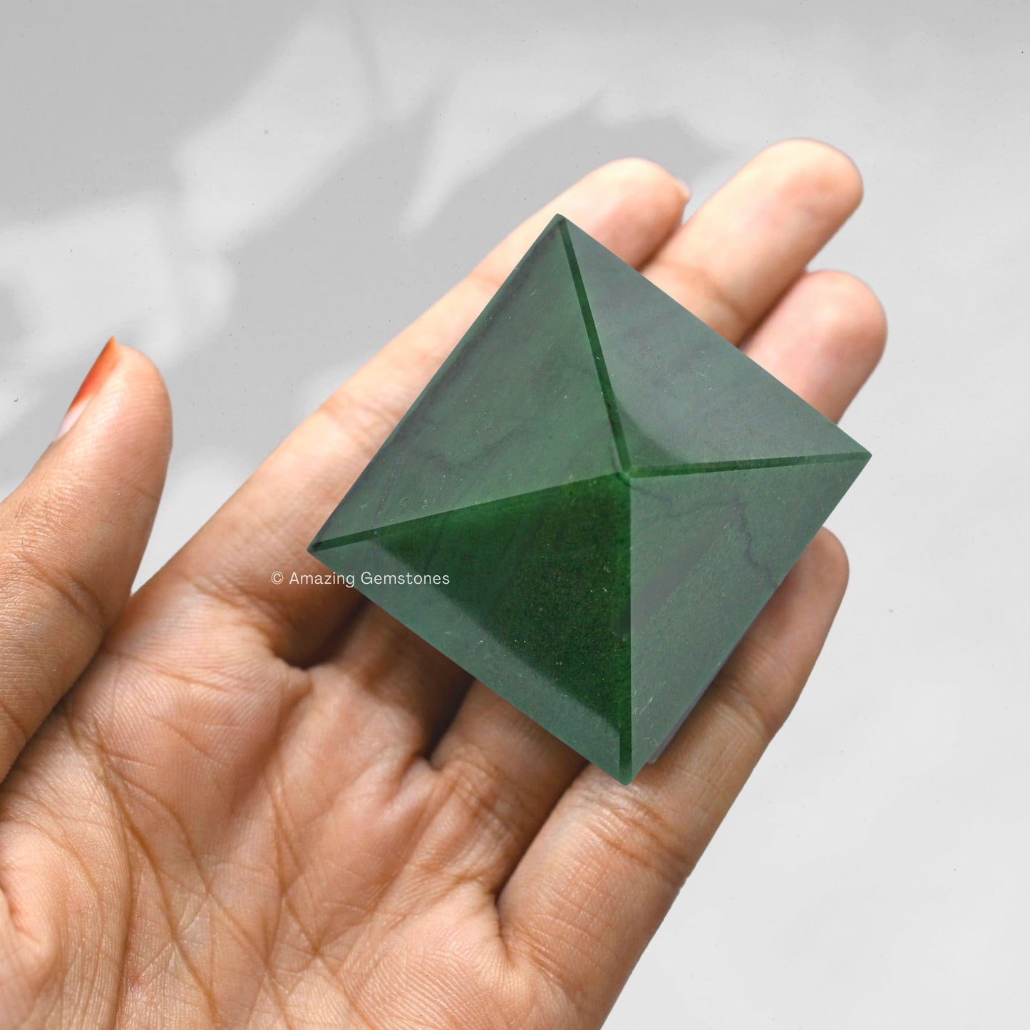 Amazing Gemstone Green Aventurine Pyramid Crystal Healing Stones - 1.5" Great Pyramid Figurine of Natural Stone Pyramid for Meditation, Reiki, Chakra Balancing and Crystal Pyramids Grid