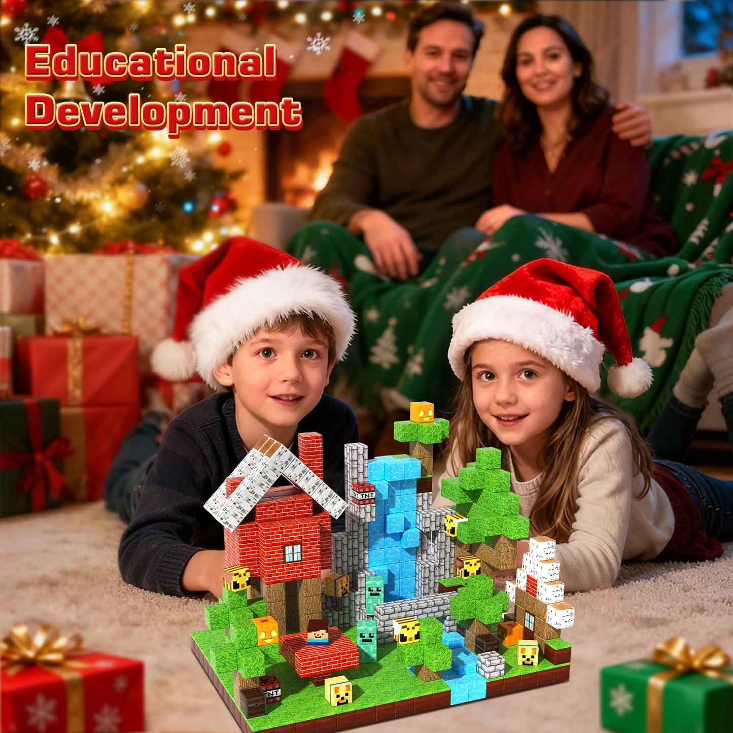 Annexfun Magnetic Blocks-100PCS Magnetic Building Blocks, Magnetic Tiles Kids Build Cubes 2026 Upgraded STEM Game Toys, Christmas Birthday Gifts for Boys & Girls Ages 3+
