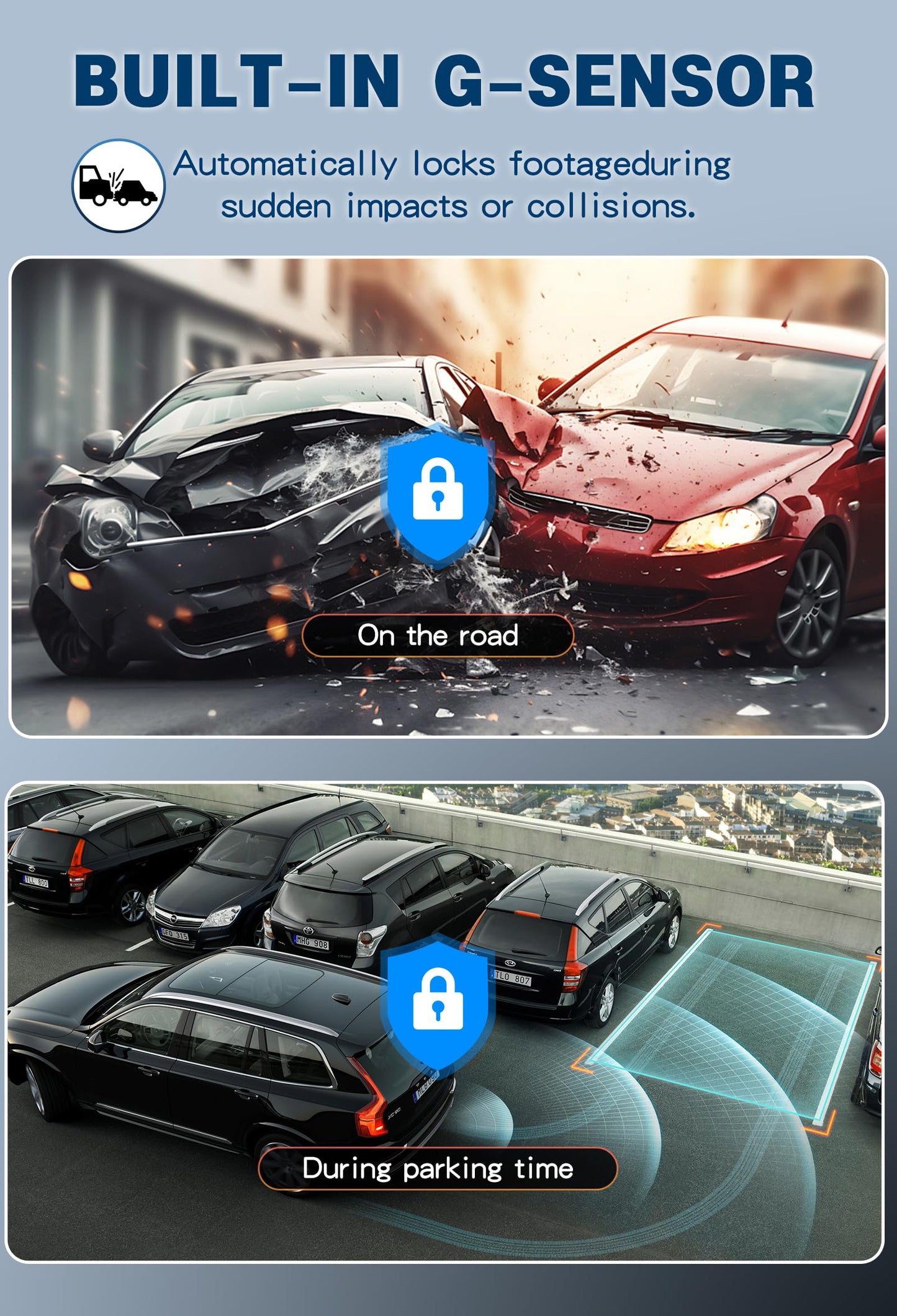 360° Dash Cam Front and Rear View 4 Channel Dash Camera FHD 2K+1080Px3 for Car, Inside/Back 170°+2x150°+170° Wide Angle, 8 IR Lamps Night Vision,WiFi,GPS, APP,G-Sensor with 64GB Card,24/7 Parking Mode