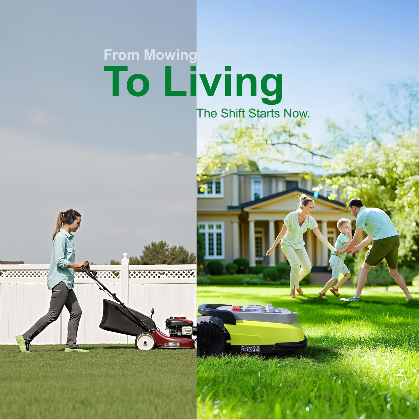 UBHOME Robot Lawn Mower, RTK+AI Vision Robot Mower for Accurate Navigation & Obstacle Avoidance, No Perimeter Wire, Smart APP Control, Automatic Grass Cutting for Large Lawns, 55% Slopes, 52dB Quiet