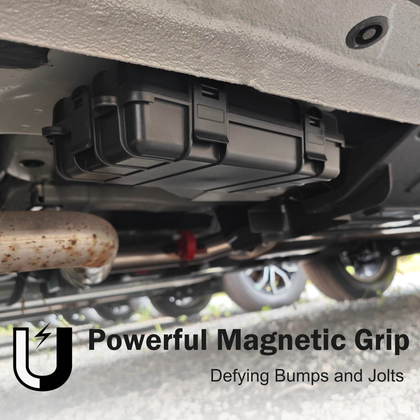 Upgrade Large 7.3''x4.2'' Magnetic Key Holder Under Trucks Car,Car Key Fob Holder,Heavy-Duty Magnetic Key Box Under Car,Hide a Key,Strong Magnetic Key Hider Outside for Hiding Keys【Splash Resistant】