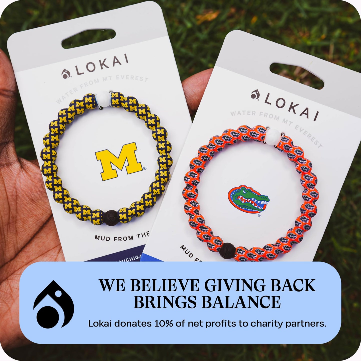 Lokai Collegiate Silicone Beaded Bracelet for Women & Men, Michigan Univesity - Medium, 6.5 Inch Circumference - Silicone Jewelry Fashion Bracelet Slides-On for Comfortable Fit
