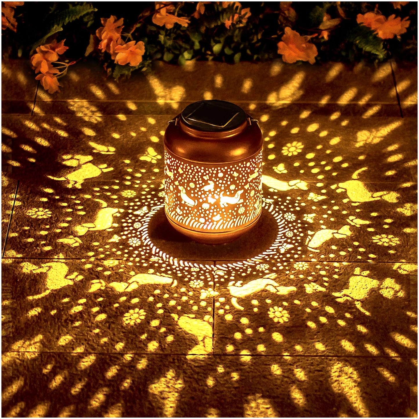 Mothers Day Gifts for Mom，Dachshund Dog Solar Lanterns Outdoor Waterproof Hanging Solar Lights Dog Gifts for Women/Men Metal Decorative LED Lanterns for Garden Decor,Patio,Lawn,Pathway,Yard