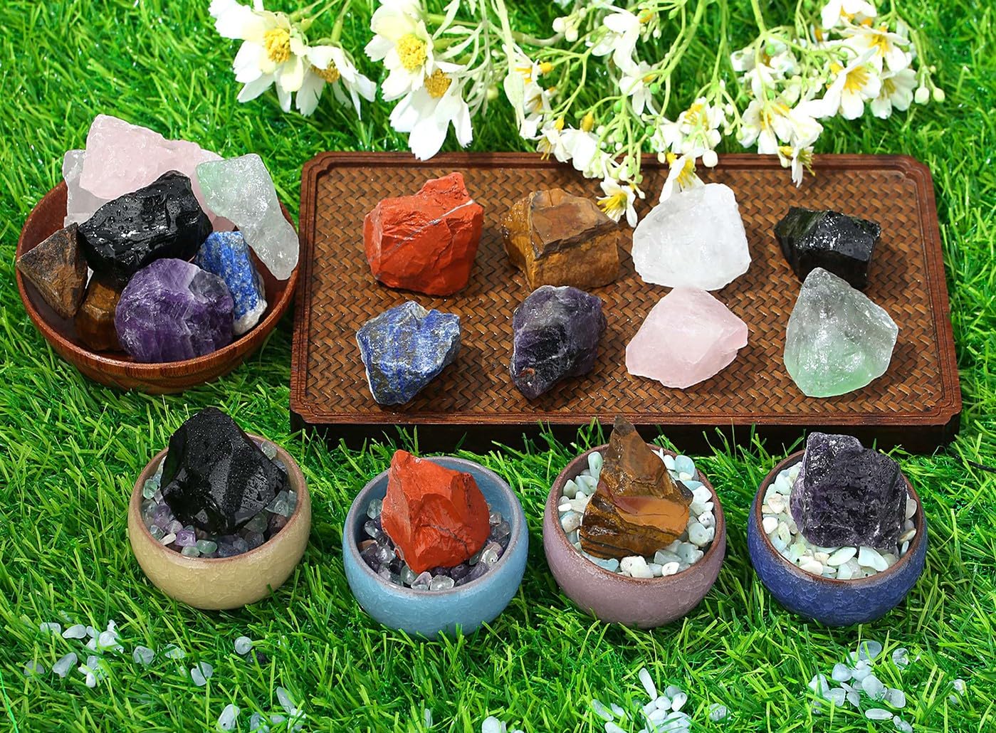 LAIDANLA 2" 1lb Dragon Blood Natural Rough Stones Crystal Large Raw Crystals Bulk Healing Gemstones for Reiki Healing Tumbling Fountain Rocks Wire Wrapping Decoration Cabbing Lapidary