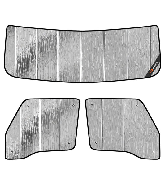 Pigenius Windshield & Side Window Sunshades for International LT MV Lonestar 2018-2025, Reversible Silver/Black