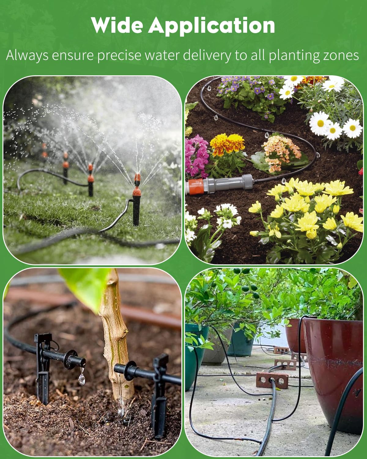 Pawfly 50 ft. 1/4 Drip Irrigation Tubing, Black Drip Irrigation Hose Roll, Polyethylene Drip Irrigation Line for Garden Watering, Blank Distribution Tubing for Drip Irrigation System