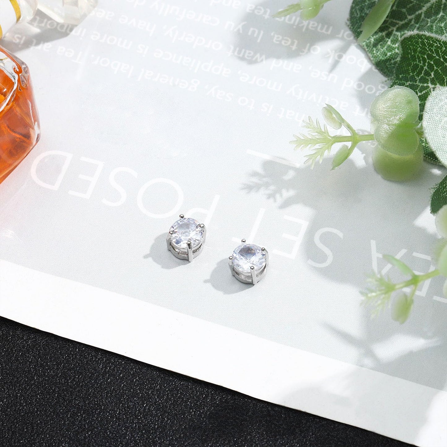NEWITIN Magnetic Stud Earrings for Men Clip on Earring Stainless Steel Magnet Earring Unisex Non Piercing CZ Hoop Cross Diamond Magnetic Earrings for Men Women