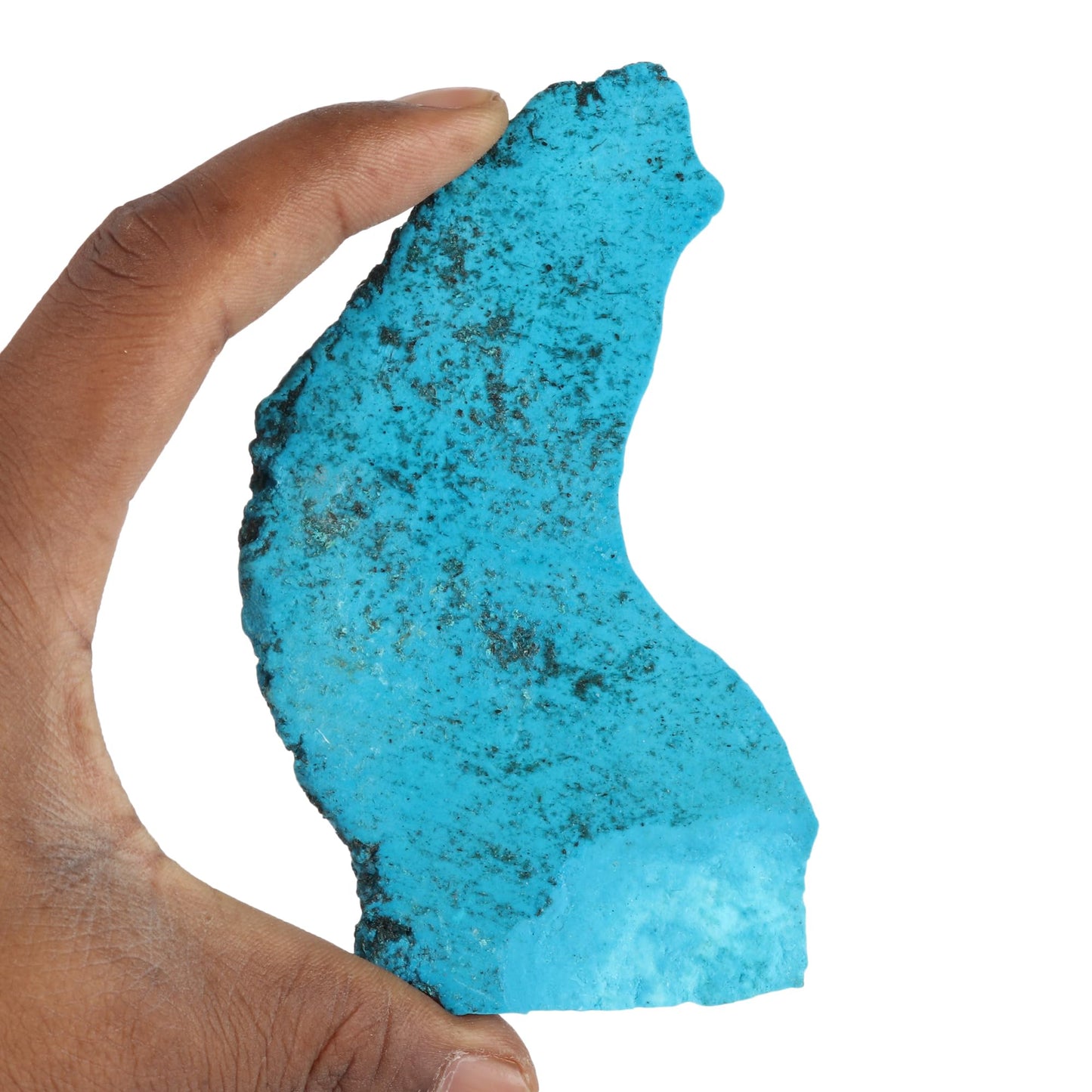 REAL-GEMS Natural Turquoise Rough Gemstone Slab 571 Carat Approx Raw Uncut Mineral Stone Specimen For Jewelry Making And Collectors