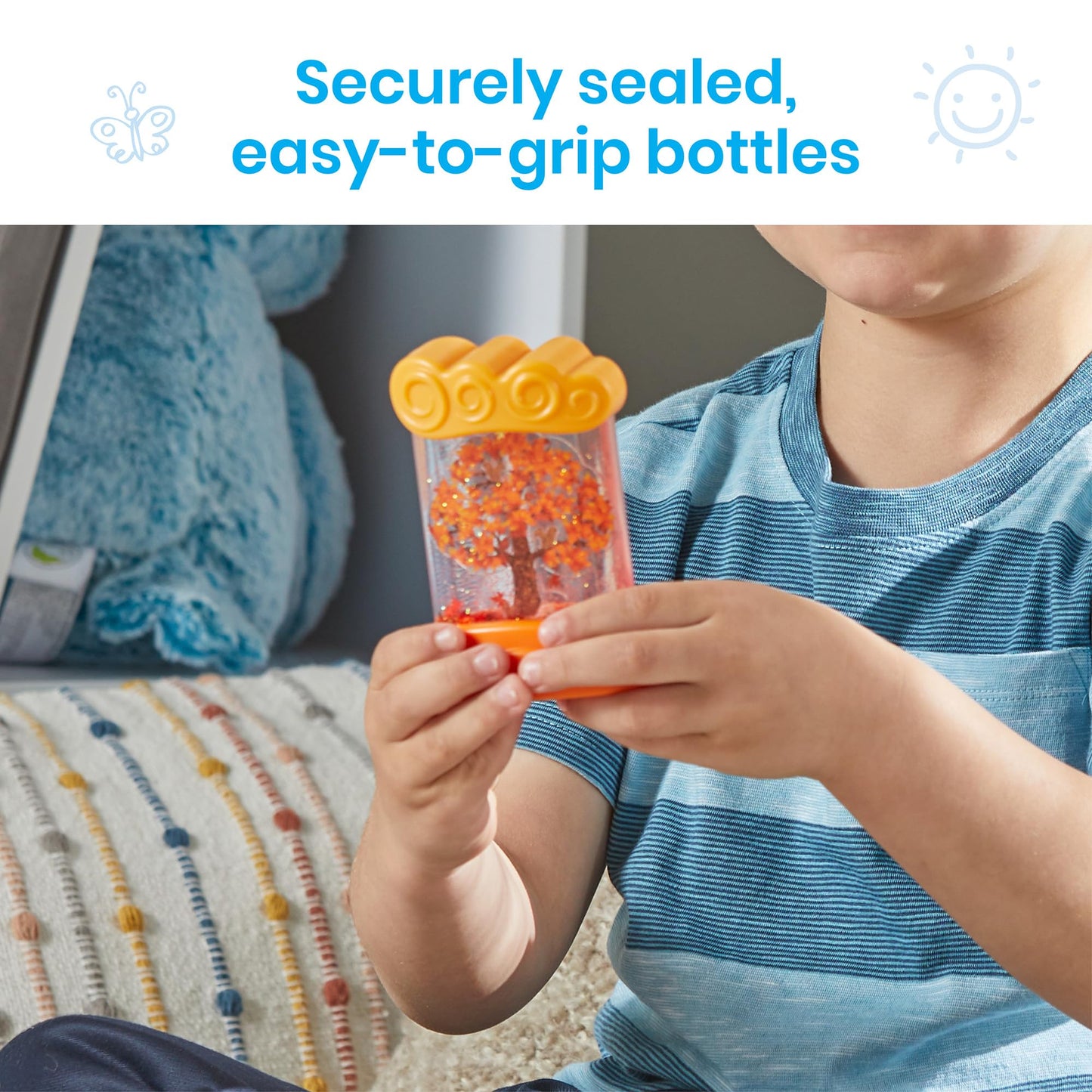 hand2mind Changing Seasons Sensory Tubes, Calm Down Corner Supplies, Quiet Fidgets, Travel Toddler Toys, Preschool Classroom Must Haves, Hands-On Stress Relief Toy, Anxiety Relief Items for Kids