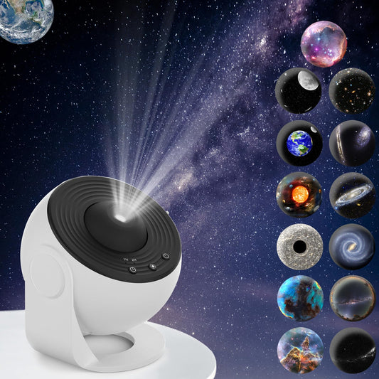 Galaxy Projector, 13 in 1 Planetarium Star Projector Realistic Starry Sky Night Light with Solar System Constellation Moon for Kids Adults Bedroom Ceiling Home Theater Living Room Decor