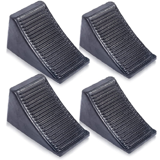 Fasmov 2 Pack Solid Rubber Heavy Duty Wheel Chock, Premium Chock for Car, Travel Trailers, RV, Truck, and ATV