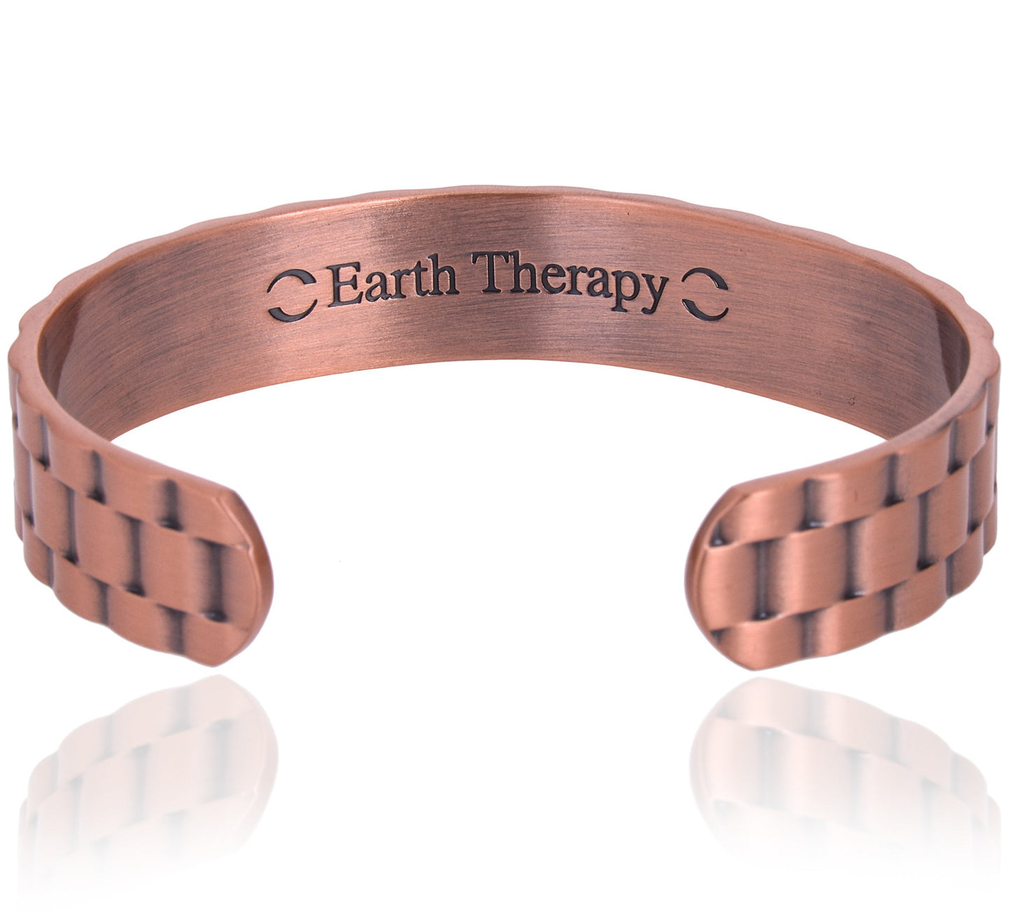 Earth Therapy, The Original Pure Copper Magnetic Bracelets - Adjustable Unisex Sports Bands with Ultra Strength Magnets - Elegant Jewelry Gift Set of 3 in Velvet Pouch