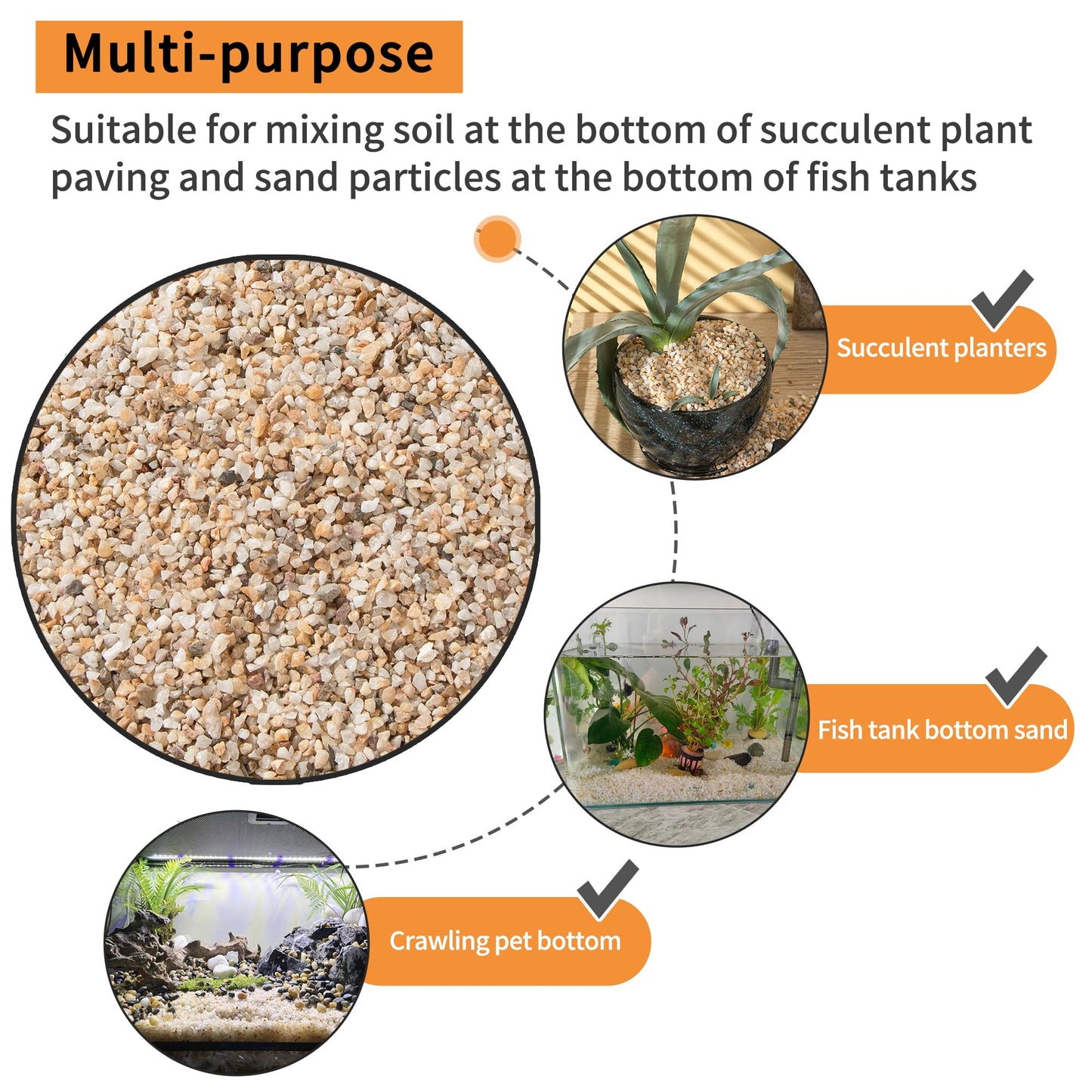 Tinyunicorn 5lb Mixed Sand Rocks Pebbles Pumice Potting Soil Amendment Succulent Cactus Bonsai Gritty Rock Decorative Gravel for Succulents, Bonsai, Vase Fillers,Terrarium Plants