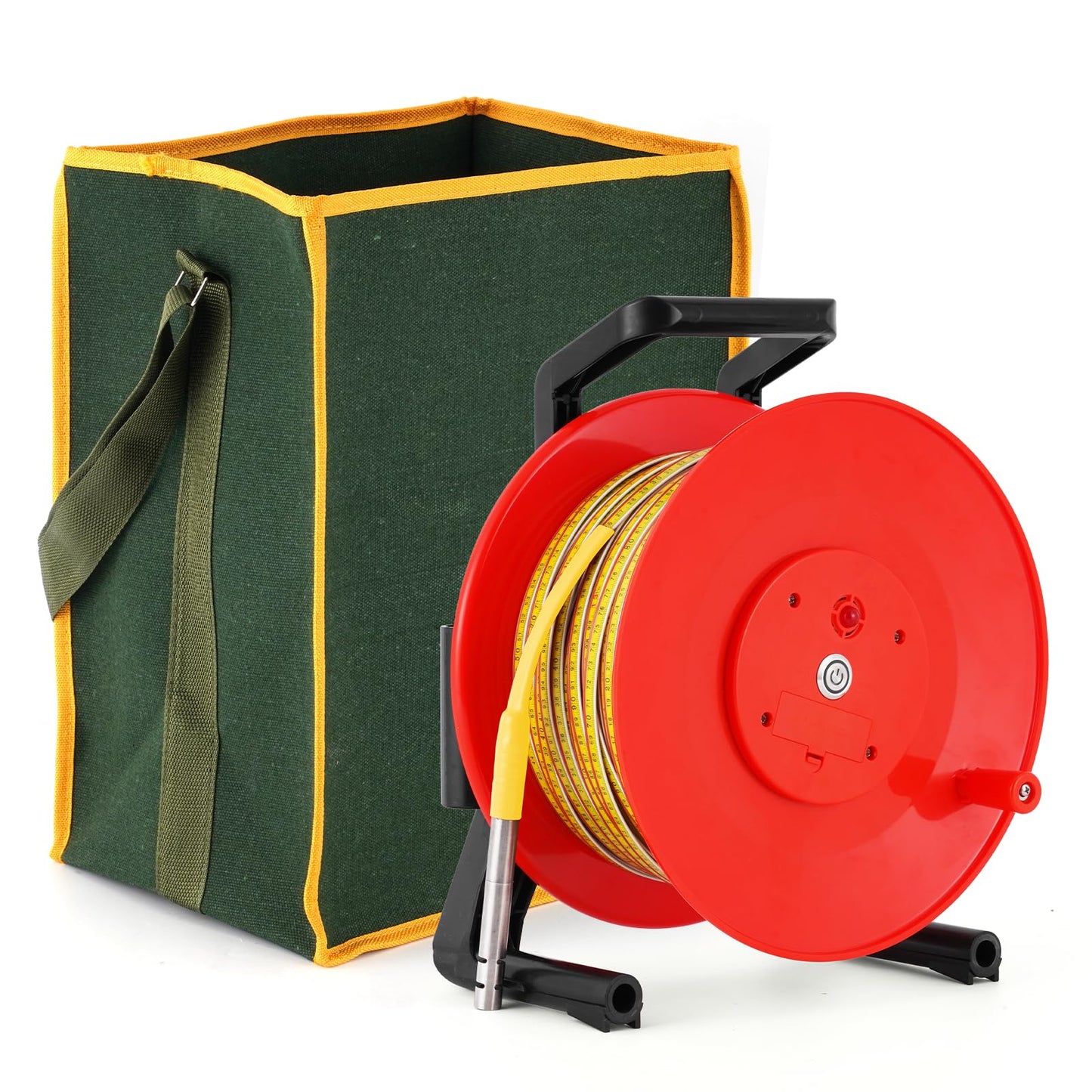 YJINGRUI Updated Water Level Meter, Water Well Measurement, Water Level Gauge with Stainless Steel Probe, 110 Decibel buzzers, Flash Indicator Light and Switch (20 m)