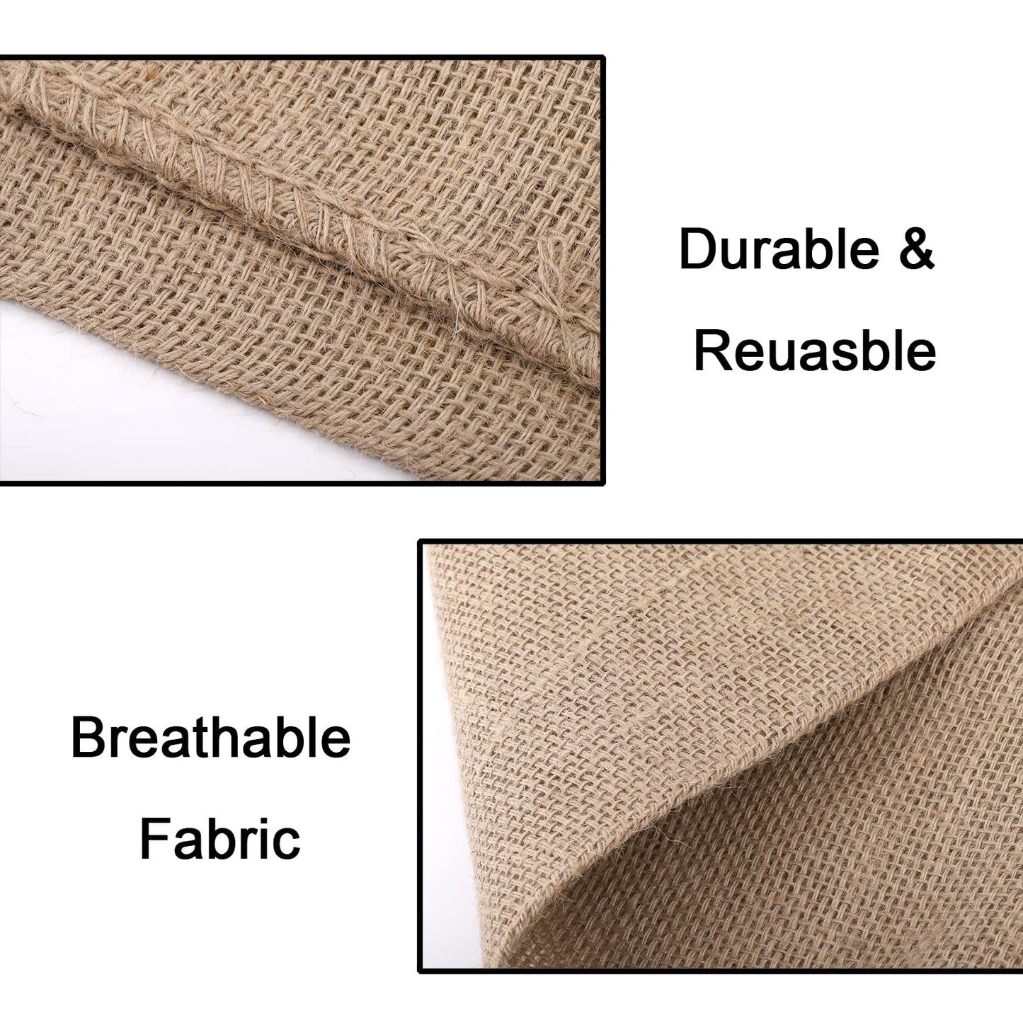 Bekith 6 Pack Burlap Bags with Drawstring, 18" x 24" Natural Jute Potato Sacks, Reusable Root Vegetable Storage Bags, Strong Race Bags for Kids, Perfect Birthday Party Game