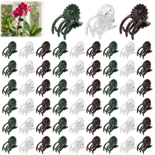 90Pcs Orchid Clips for Plants Support Plant Orchid Support Clips Portable Cute Vine Clip for Support Garden Plant Flower Vine, Mix Color