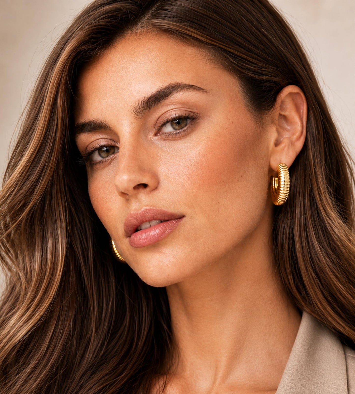 10 Pairs Chunky Gold Earrings for Women, Hypoallergenic Statement Hoops Earring for Multipack, Trendy Gold Chunky Hoop Earrings Jewelry for Gift (F-9 Pairs Gold)