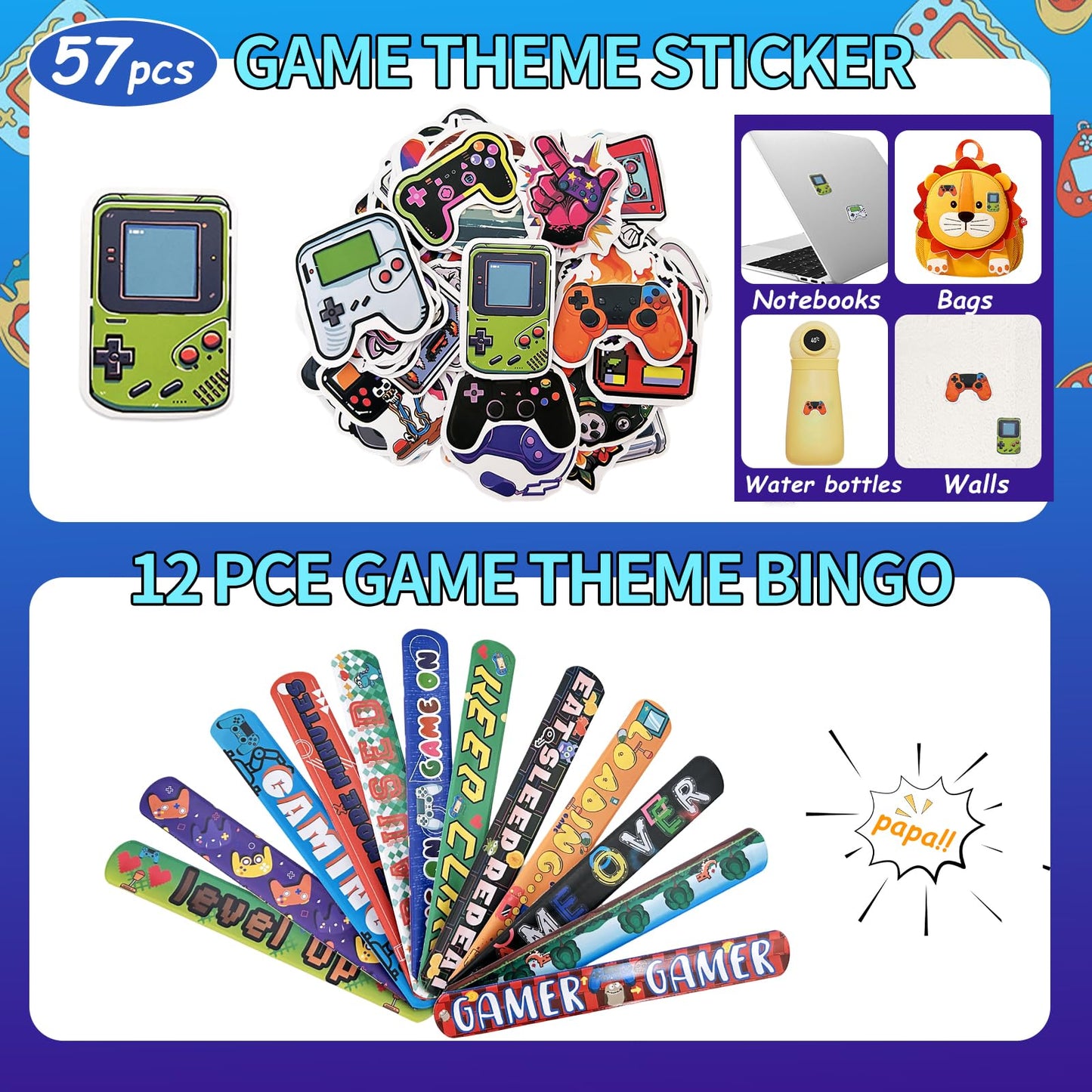 135 Pcs Video Gamer Party Favors,Boys Game Party Supplies,Gamer Birthday Party Favors,Gaming Party Decoration,Boys Gaming Birthday Favors, For Kids Bags On Stuffer Gifts
